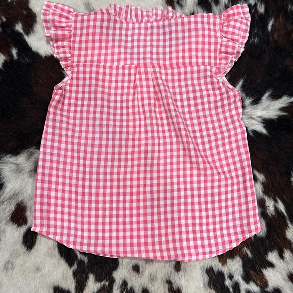 Pink Gingham Ruffle Top - Picture 2 of 2